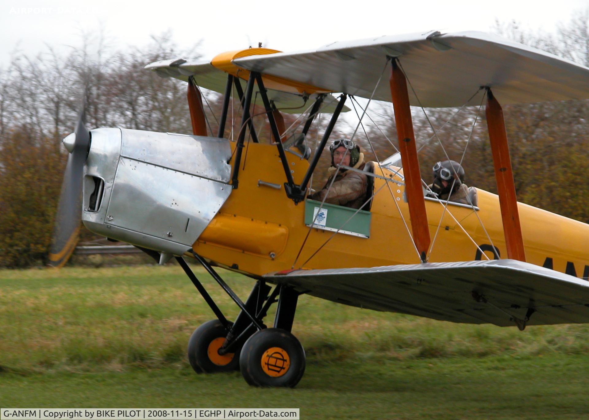 G-ANFM, 1941 De Havilland DH-82A Tiger Moth II C/N 83604, JUST ARRIVED FOR LUNCH