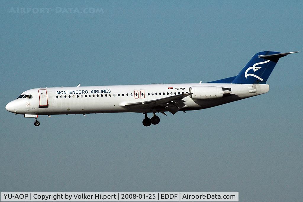 YU-AOP, 1991 Fokker 100 (F-28-0100) C/N 11332, Montenegro Airlines