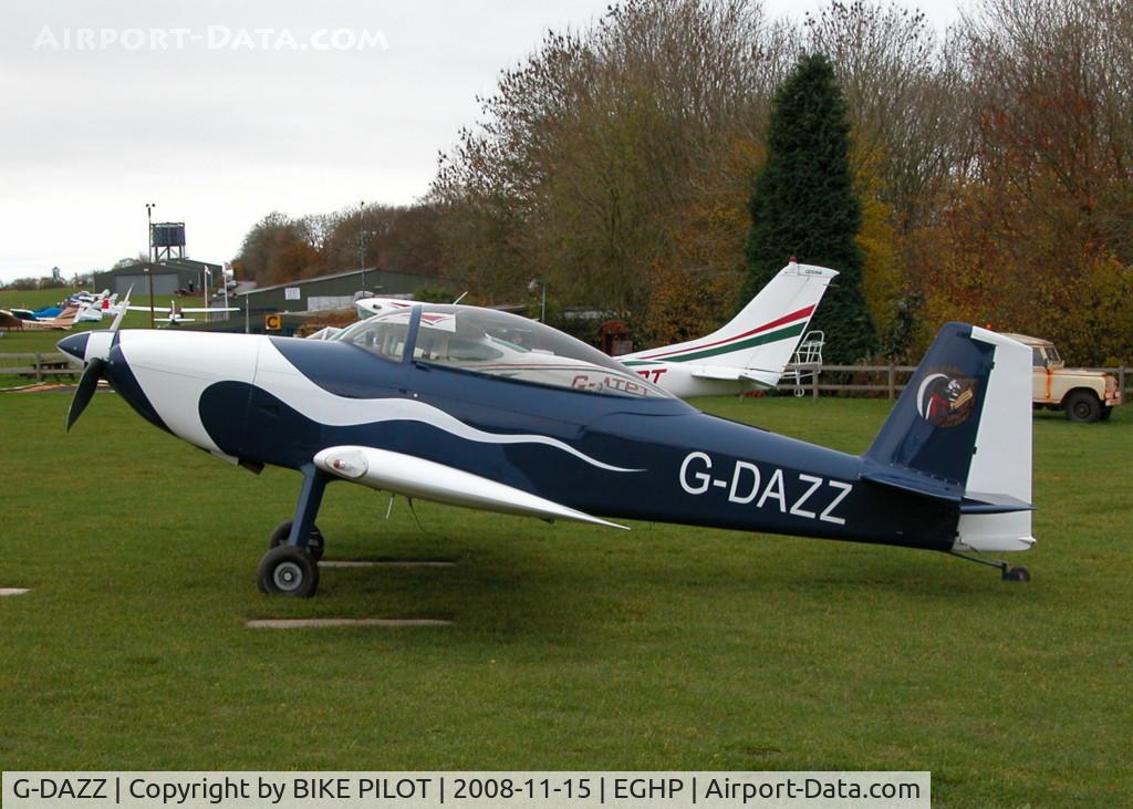 G-DAZZ, 2006 Vans RV-8 C/N PFA 303-14245, IN FROM A PRIVATE STRIP AT CHURT SURREY