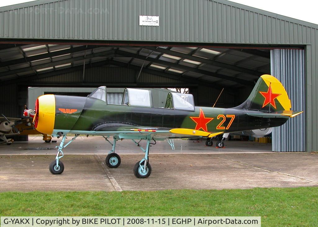 G-YAKX, 1991 Yakovlev (Aerostar) Yak-52 C/N 9111307, ONE OF TWO RESIDENT YAK