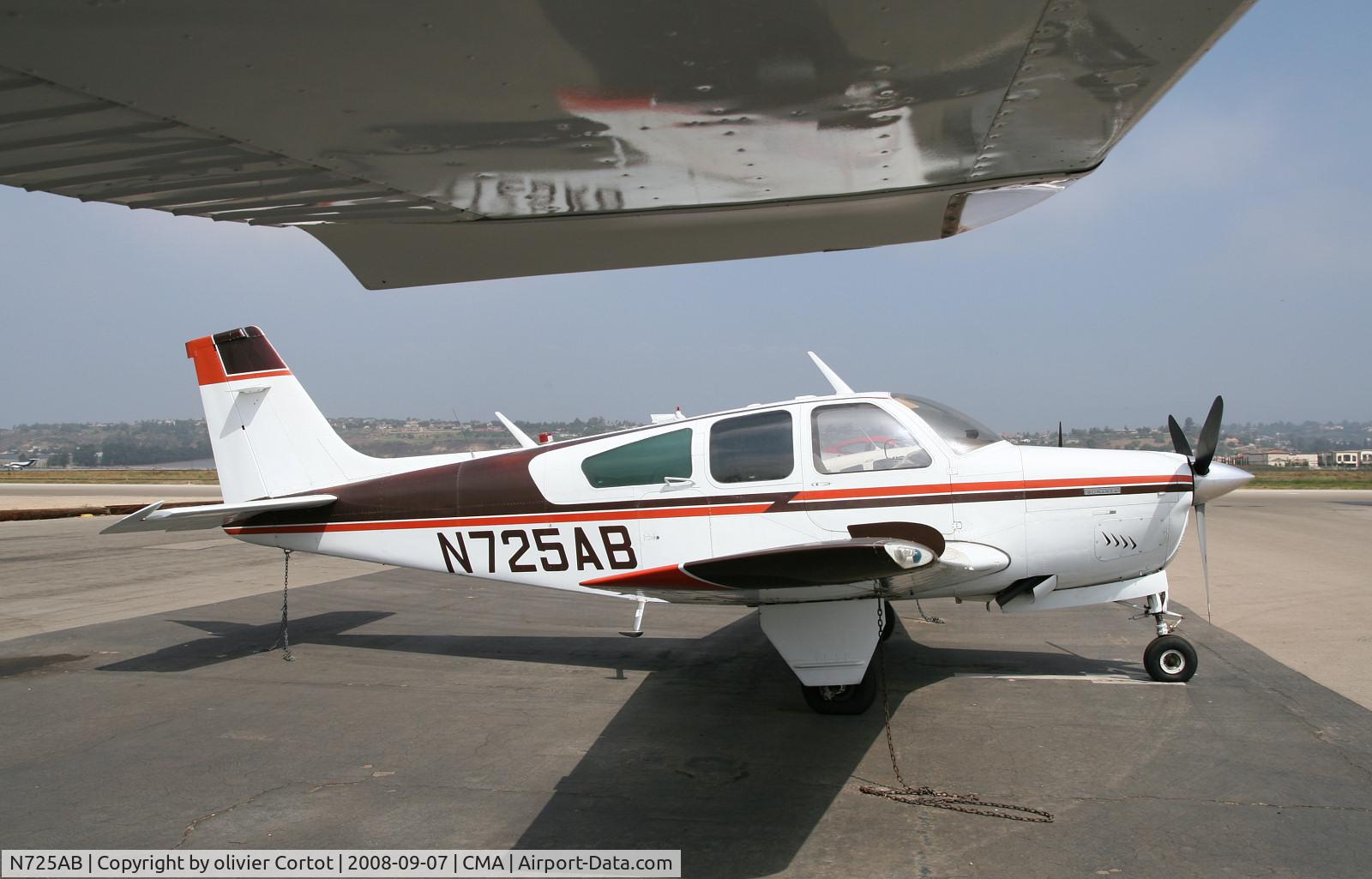 N725AB, 1969 Beech F33 Bonanza C/N CD-1238, under the sun of california...