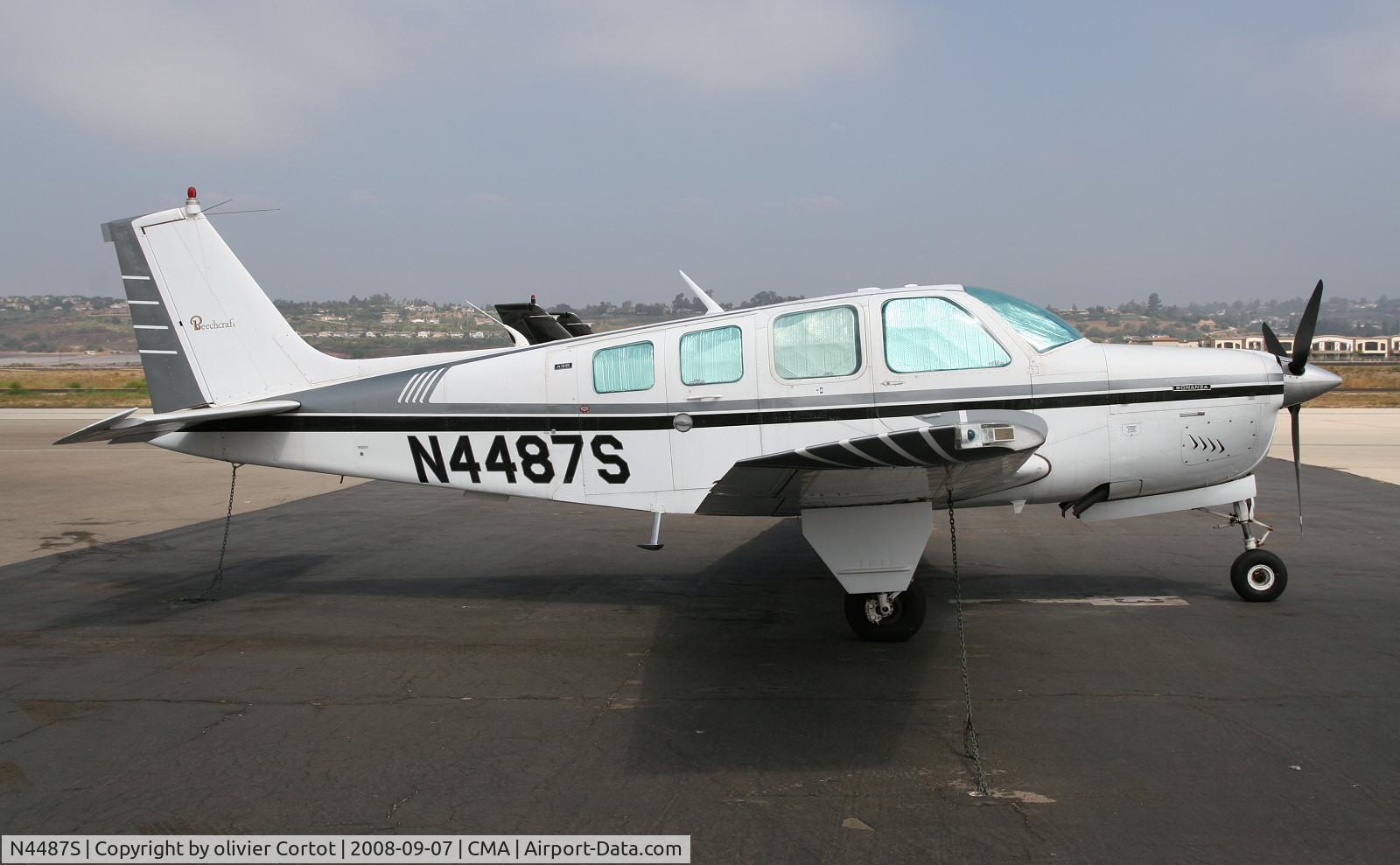 N4487S, 1975 Beech A36 Bonanza 36 C/N E-708, under the sun of california...