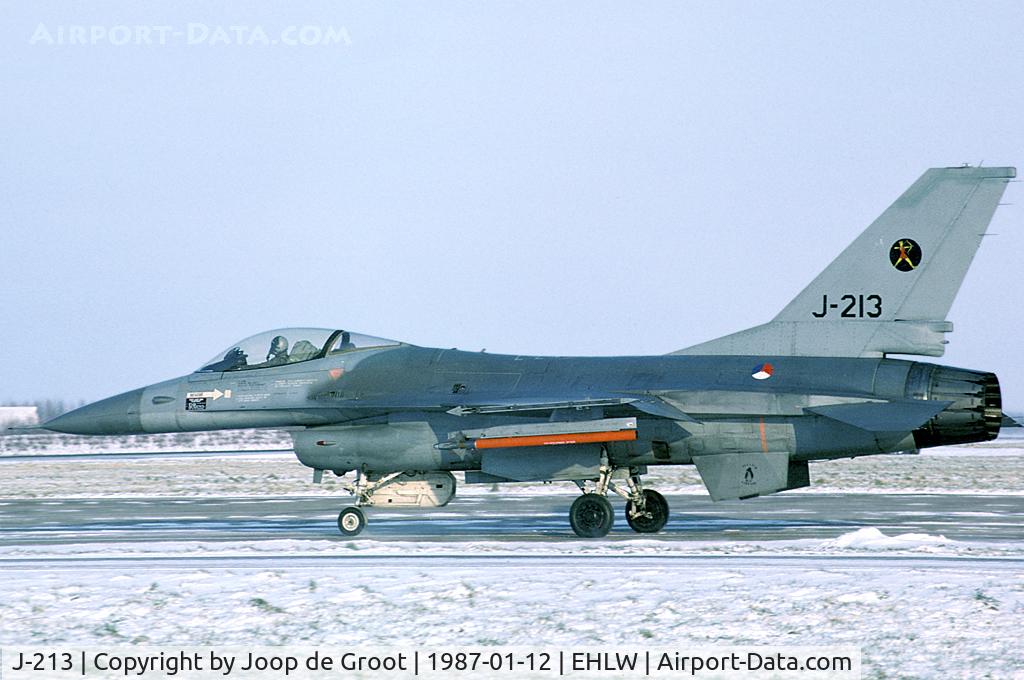 J-213, 1979 Fokker F-16A Fighting Falcon C/N 6D-2, This particular aircraft is now preserved at the military academy in Breda.