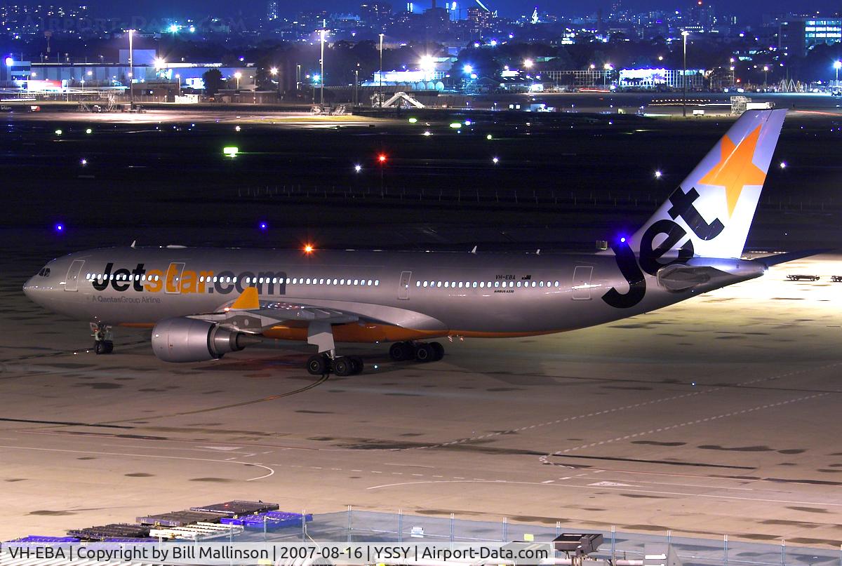 VH-EBA, 2002 Airbus A330-201 C/N 0508, Night shot from the 