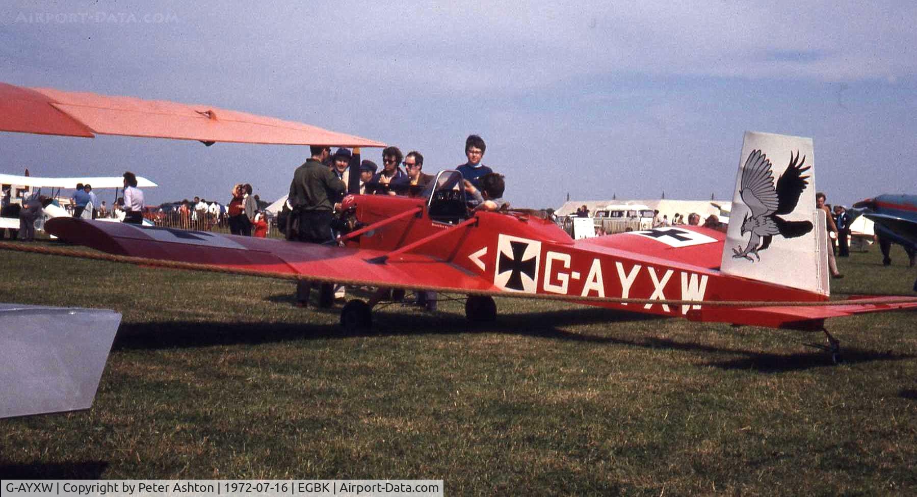 G-AYXW, 1972 Evans VP-1 Volksplane C/N PFA 1544, PFA Rally 1972