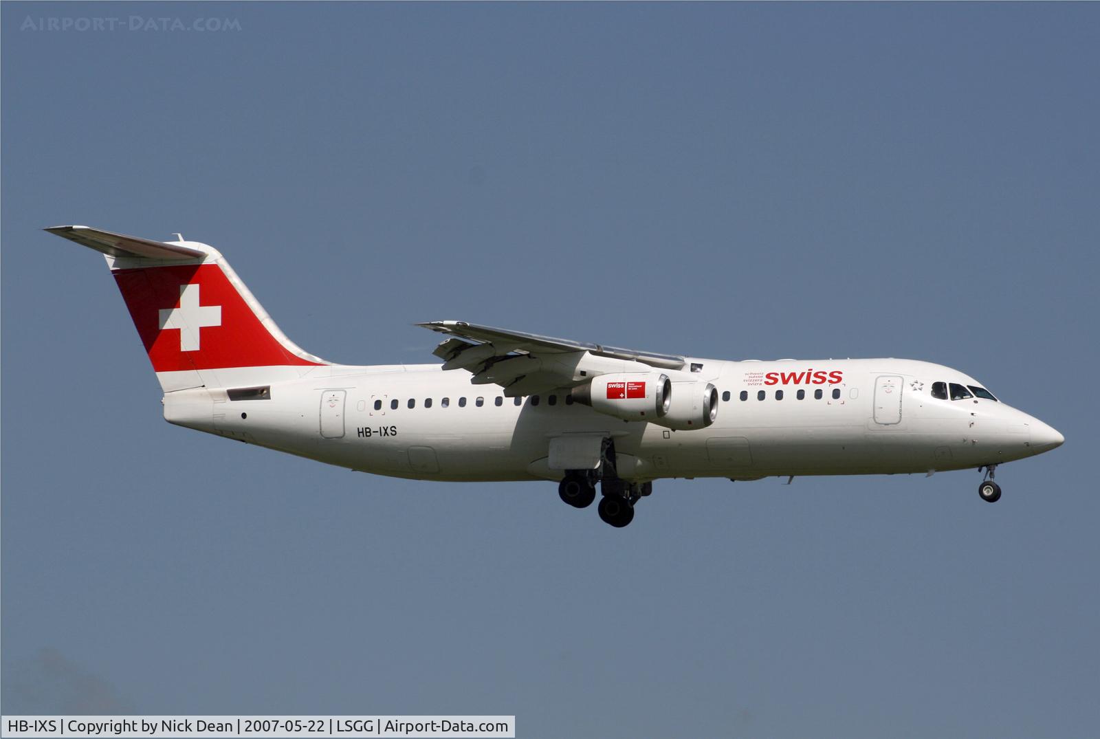 HB-IXS, 1995 British Aerospace Avro 146-RJ100 C/N E3280, /