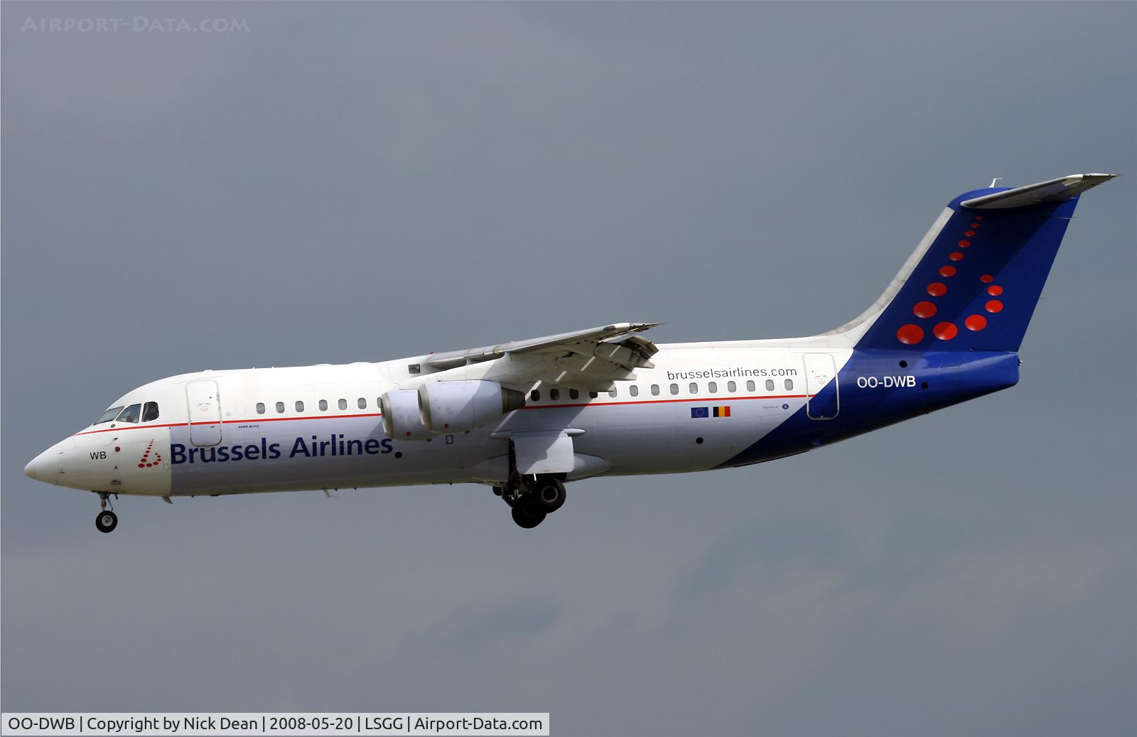 OO-DWB, 1997 British Aerospace Avro 146-RJ100 C/N E3315, /