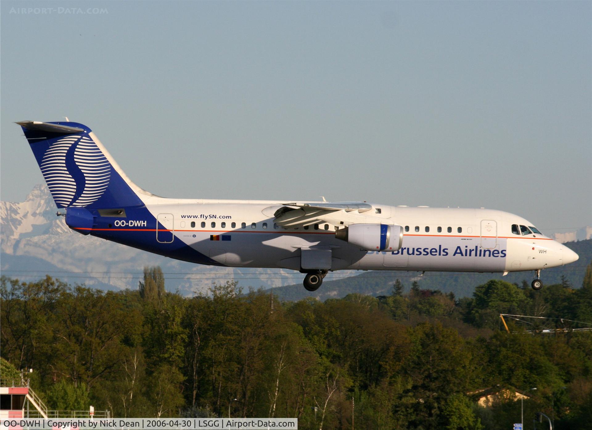 OO-DWH, 1998 British Aerospace Avro 146-RJ100 C/N E3340, /