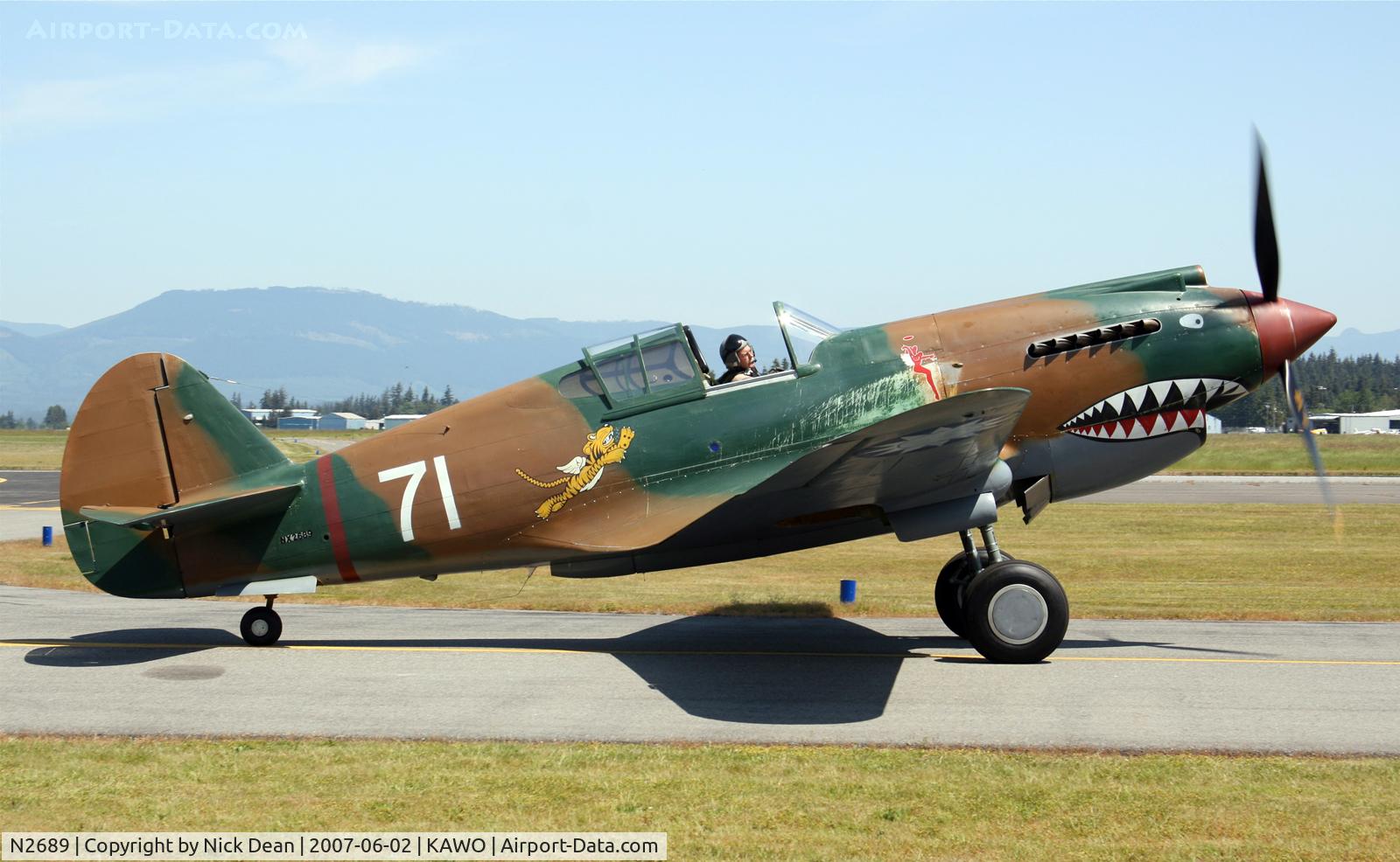 N2689, 1941 Curtiss P-40C Warhawk C/N 16166, Close but no cigar the C/N is 16194 although points for trying!!