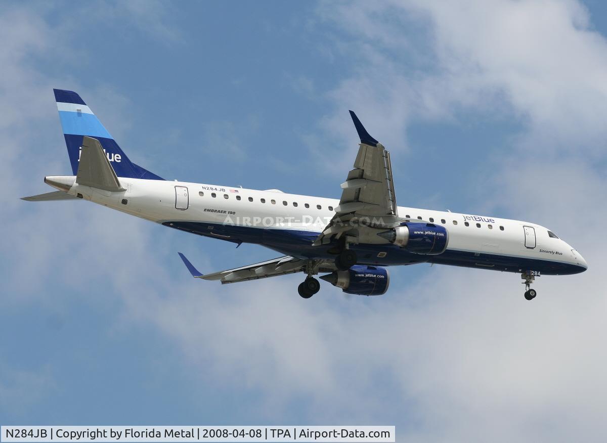 N284JB, 2008 Embraer 190AR (ERJ-190-100IGW) C/N 19000144, Jet Blue E190