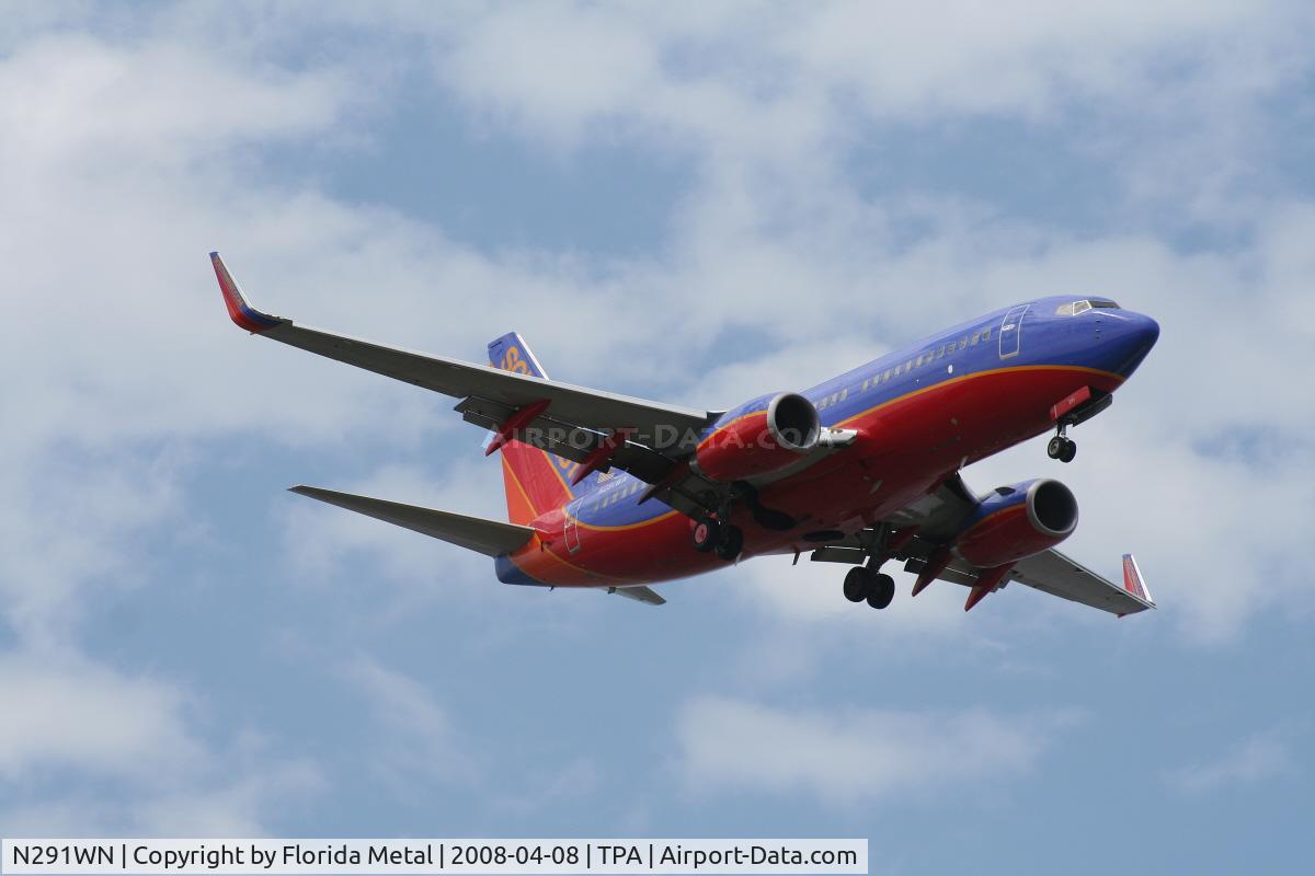 N291WN, 2007 Boeing 737-7H4 C/N 32539, Southwest 737-700