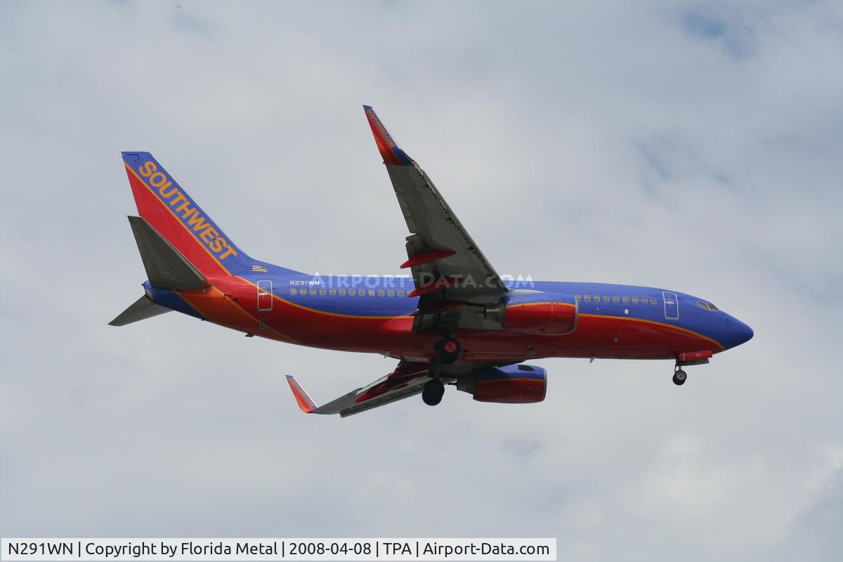 N291WN, 2007 Boeing 737-7H4 C/N 32539, Southwest 737-700