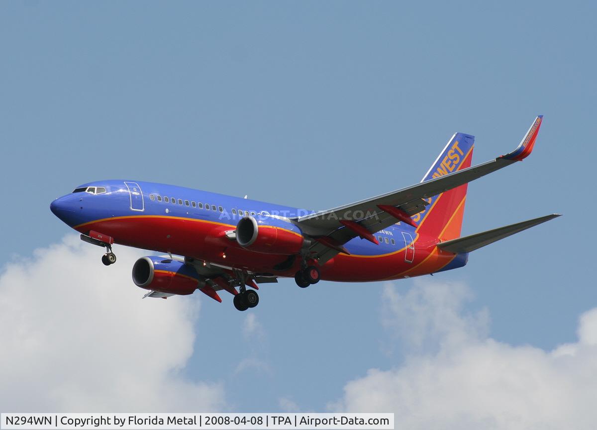 N294WN, 2007 Boeing 737-7H4 C/N 32540, Southwest 737-700