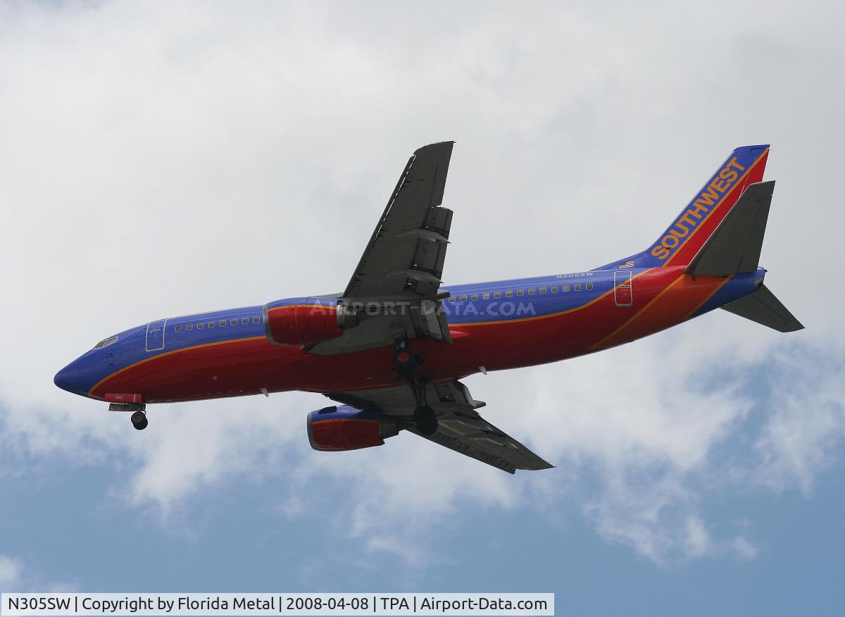 N305SW, 1985 Boeing 737-3H4 C/N 22945, Southwest 737-300