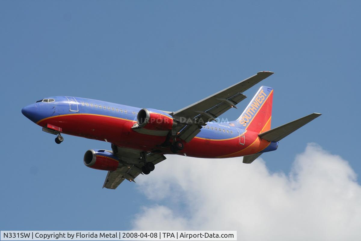 N331SW, 1988 Boeing 737-3H4 C/N 23695, Southwest 737-300
