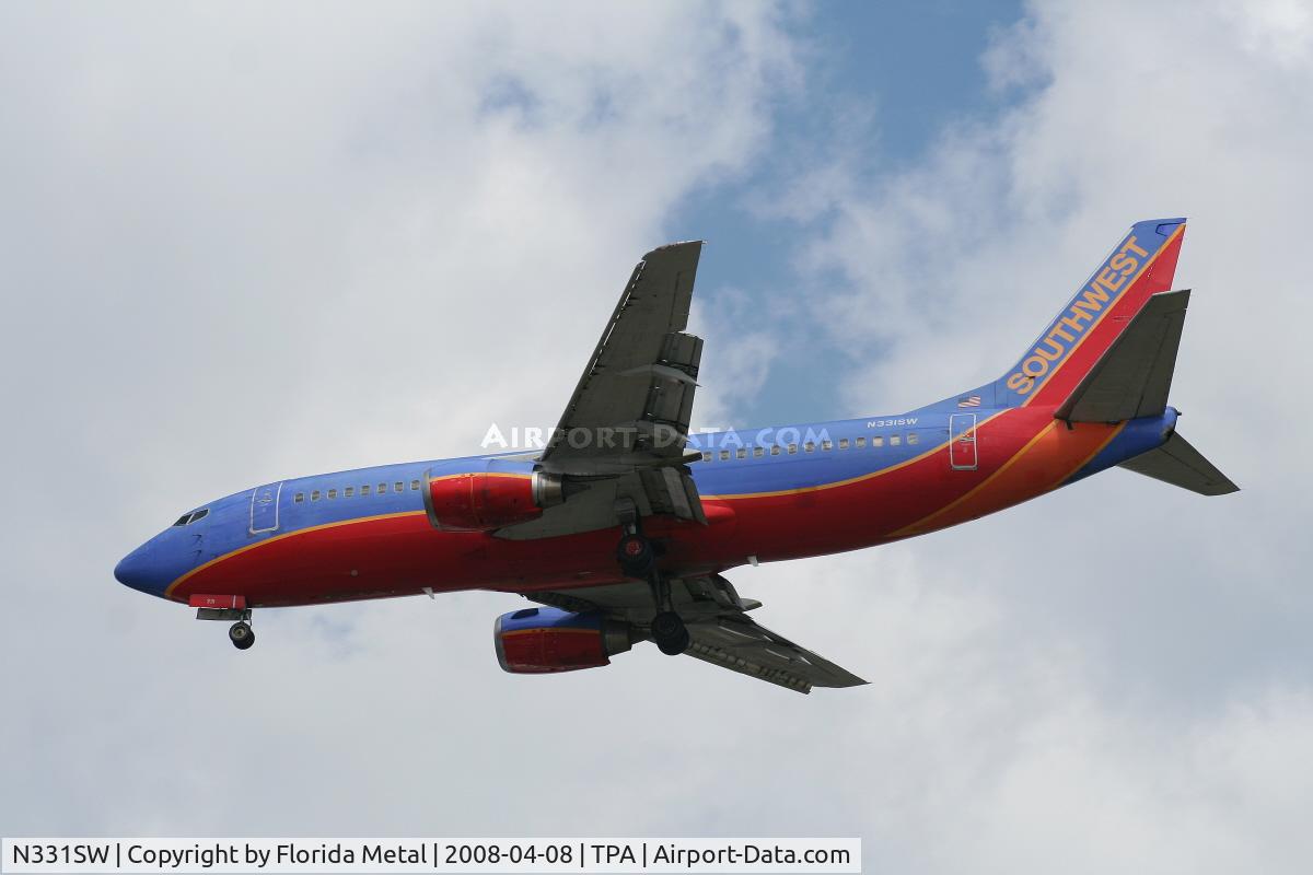 N331SW, 1988 Boeing 737-3H4 C/N 23695, Southwest 737-300