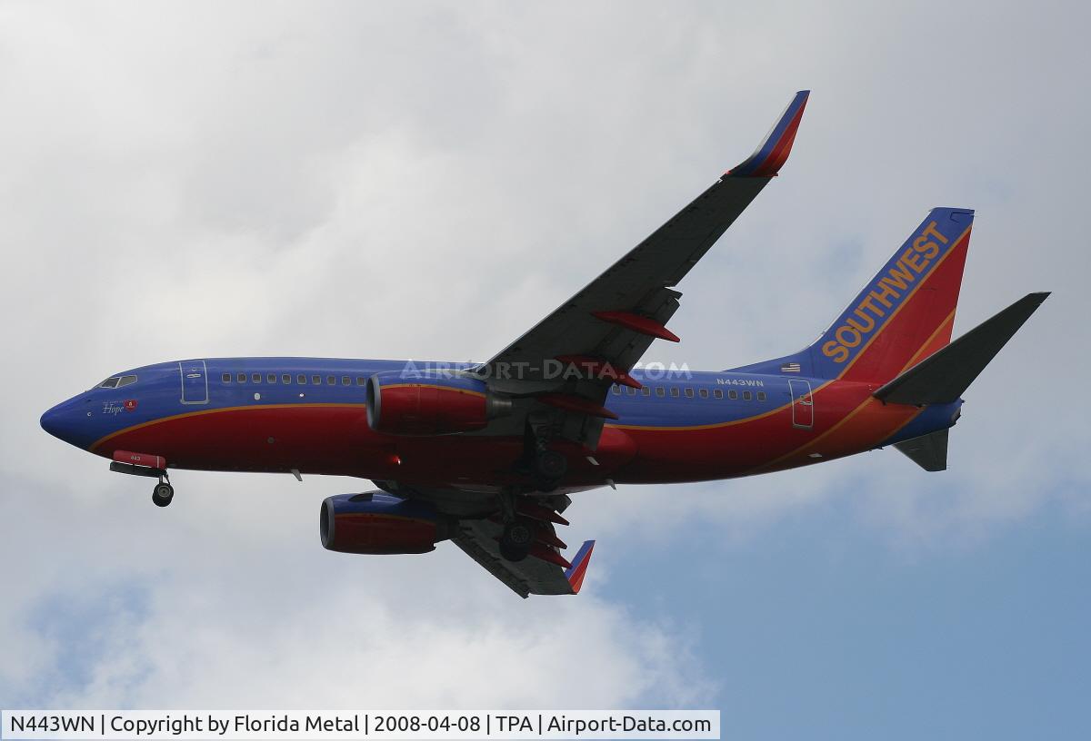 N443WN, 2003 Boeing 737-7H4 C/N 29838, Southwest 737-700
