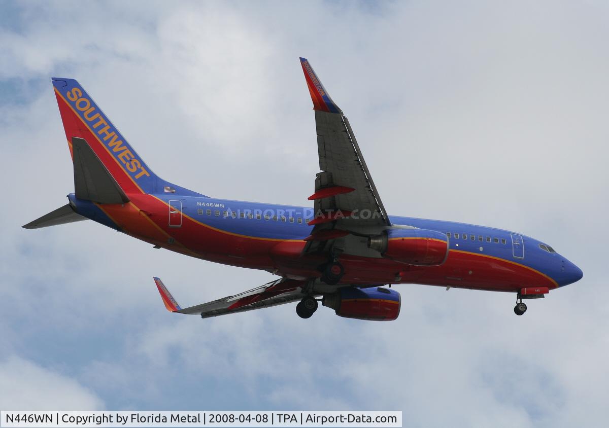 N446WN, 2003 Boeing 737-7H4 C/N 29842, Southwest 737-700