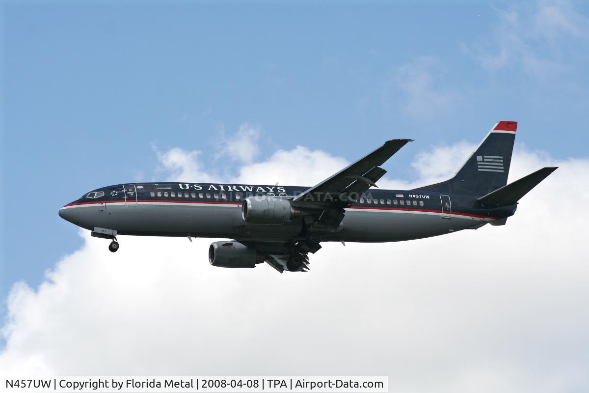 N457UW, 1991 Boeing 737-4B7 C/N 25021, US Airways 737-400