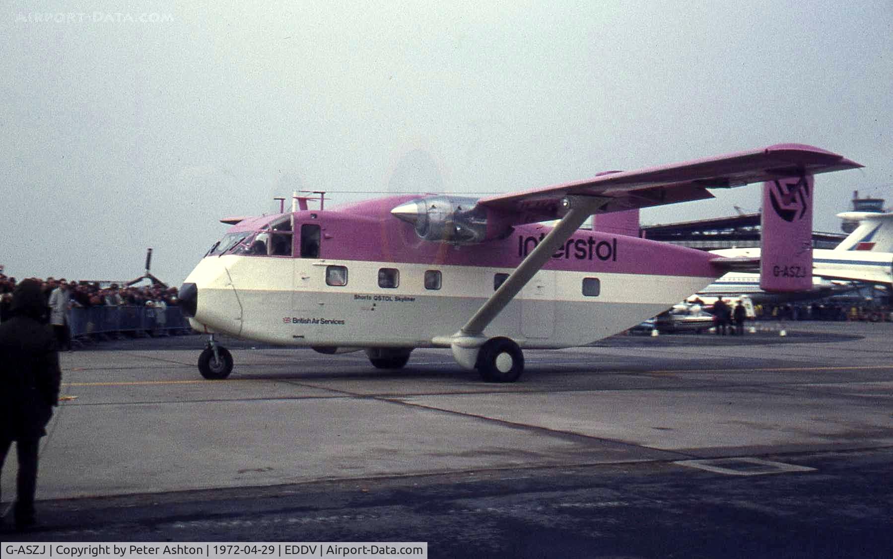 G-ASZJ, 1967 Short SC-7 Skyvan 3A-100 C/N SH.1831, Interstol