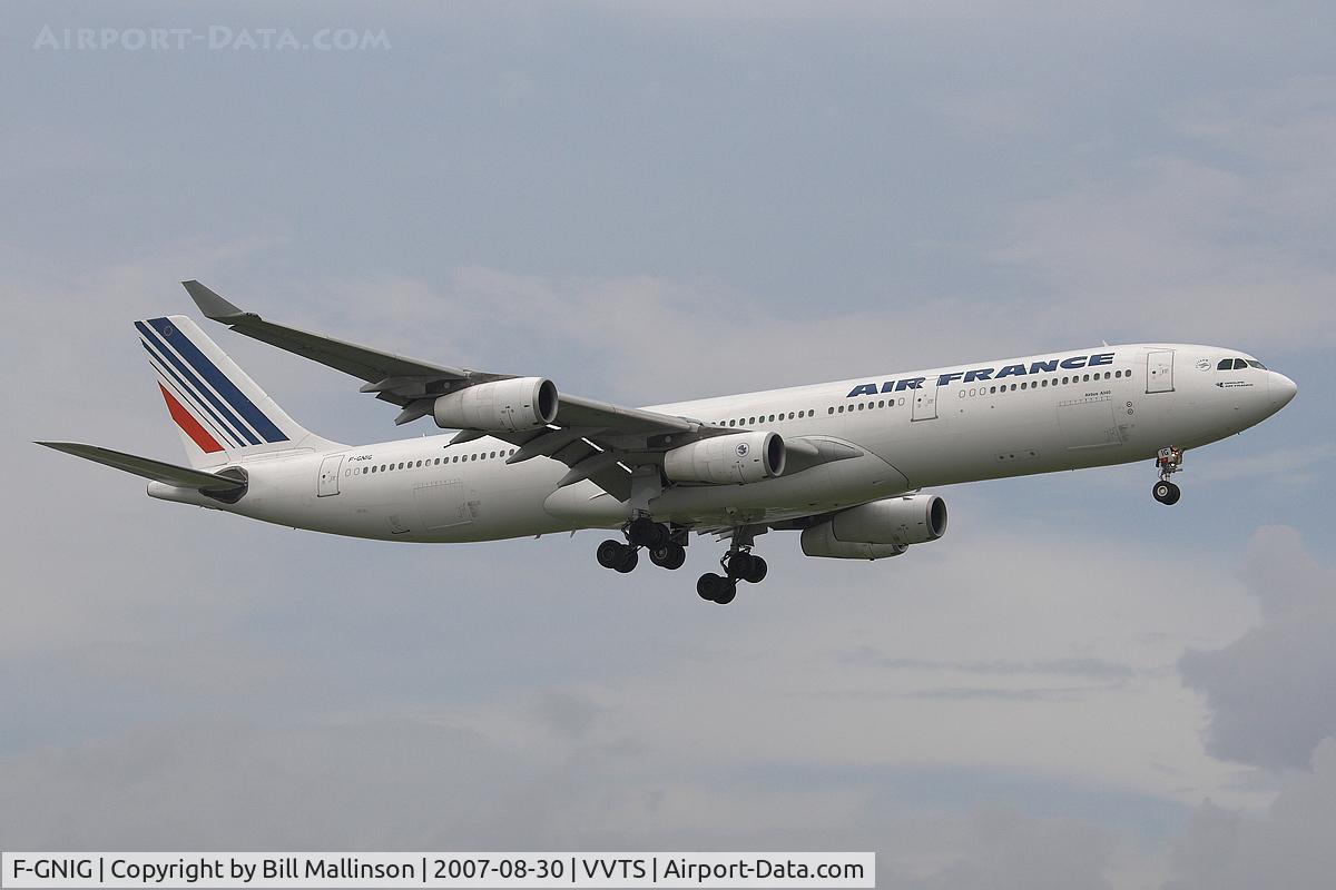 F-GNIG, 1997 Airbus A340-313X C/N 174, not seen in Australasia, so a pleasant surprise