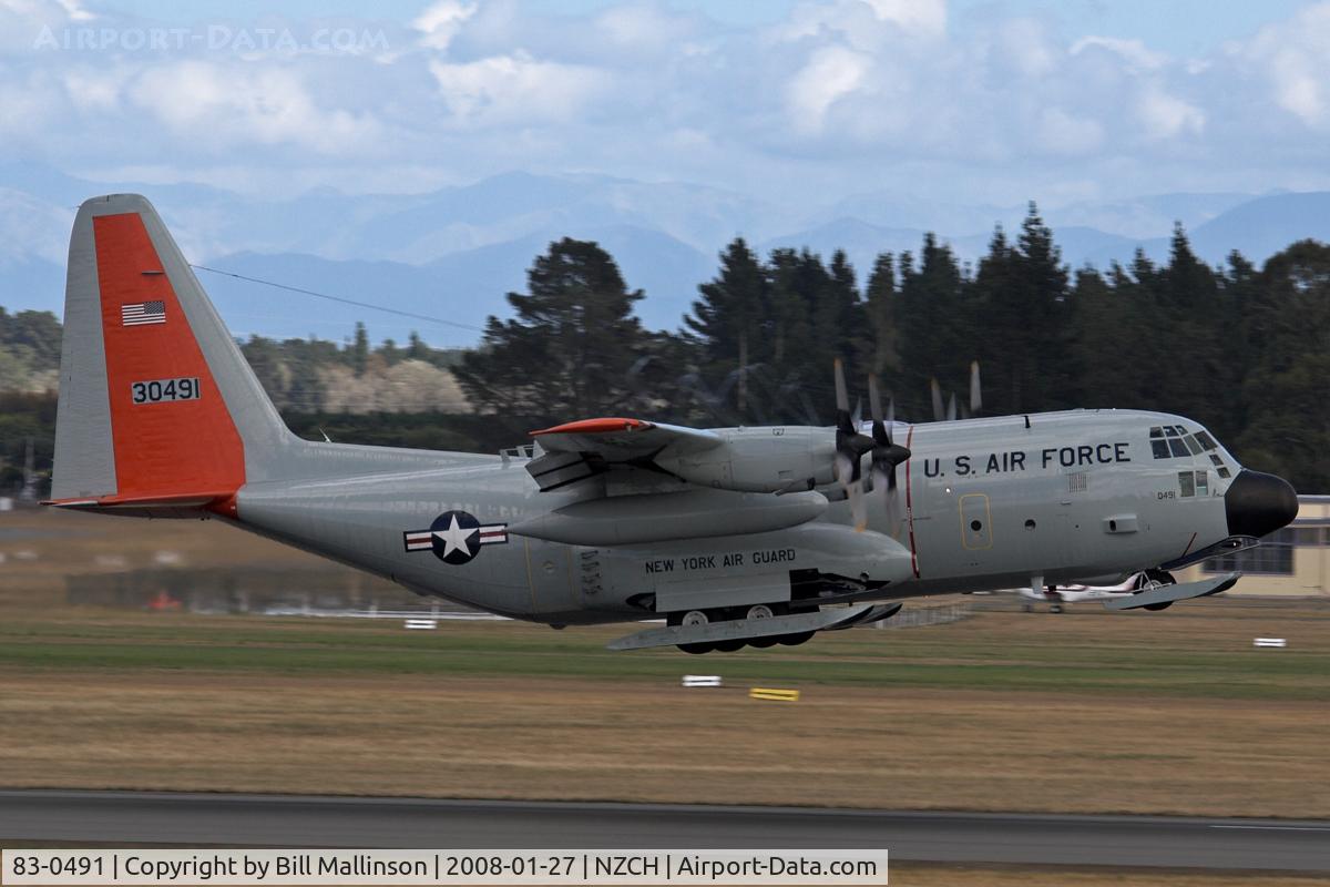 83-0491, 1983 Lockheed LC-130H Hercules C/N 382-5010, USAF, 1985 Lockheed  LC-130H-LM Hercules, c/n 382-5010, on the way to the Ice