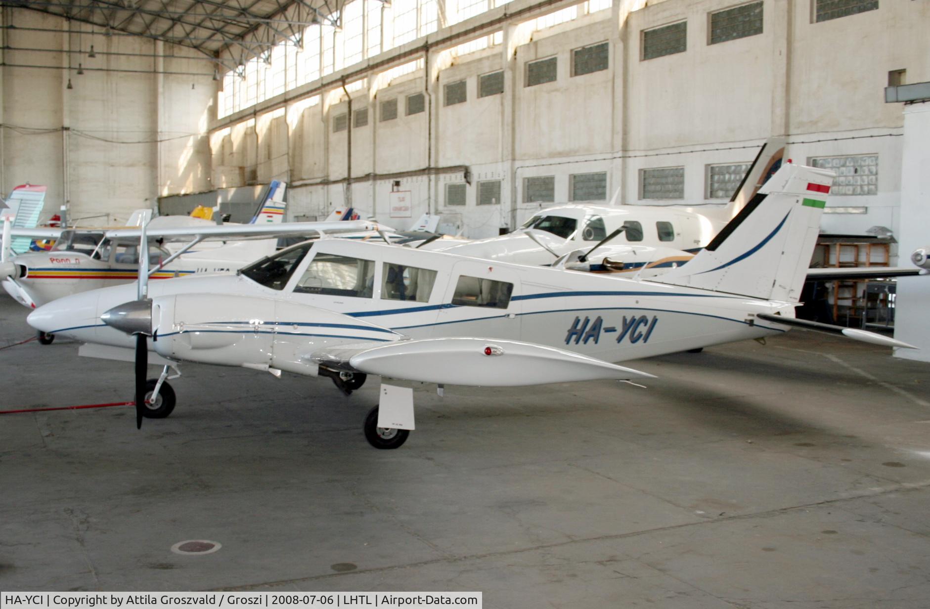 HA-YCI, 1973 Piper PA-34-200 C/N 34-7350259, Tököl airport / hangar