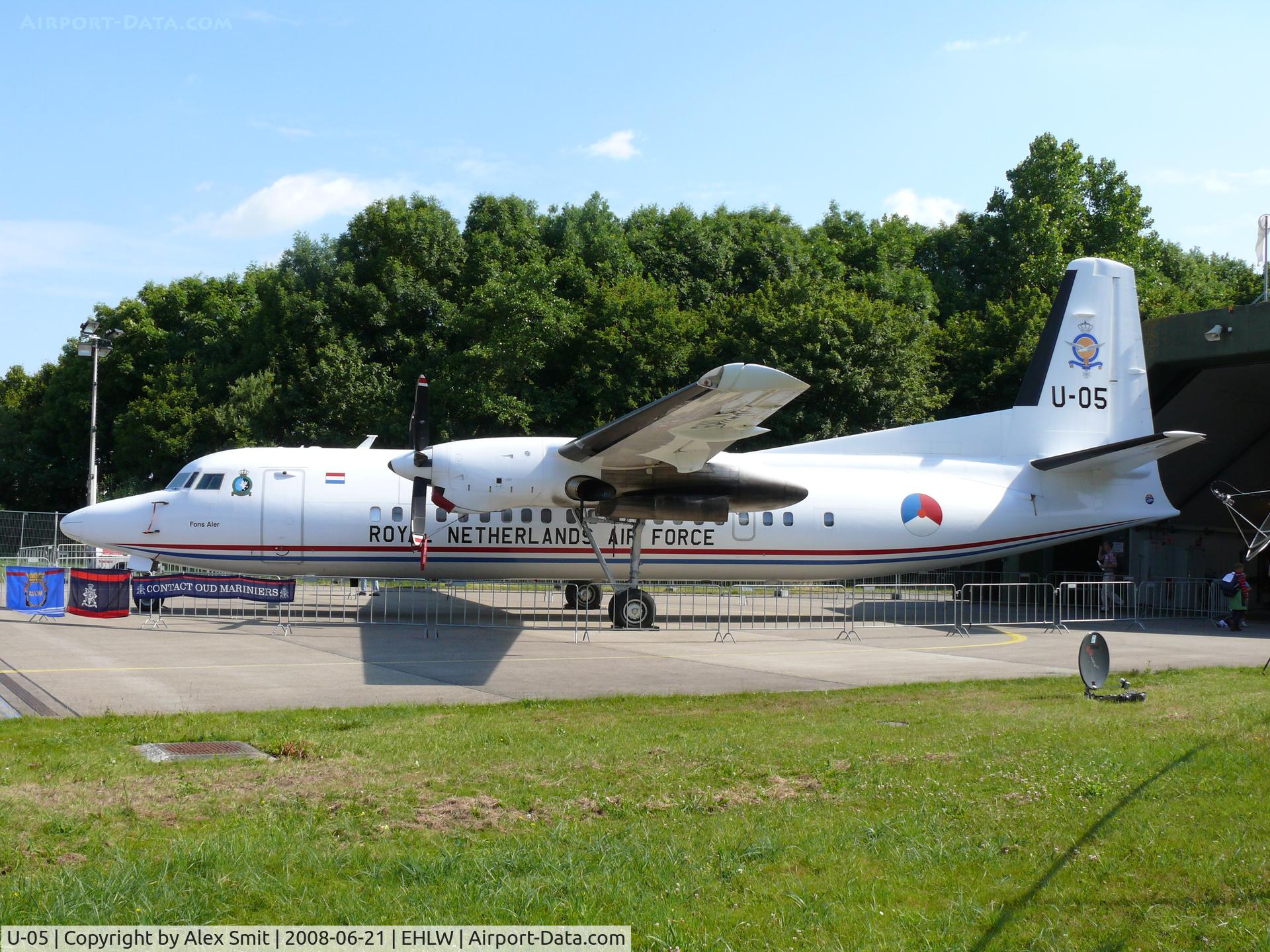 U-05, 1992 Fokker 50 C/N 20253, Fokker 50 U-05 Royal Netherlands Air Force