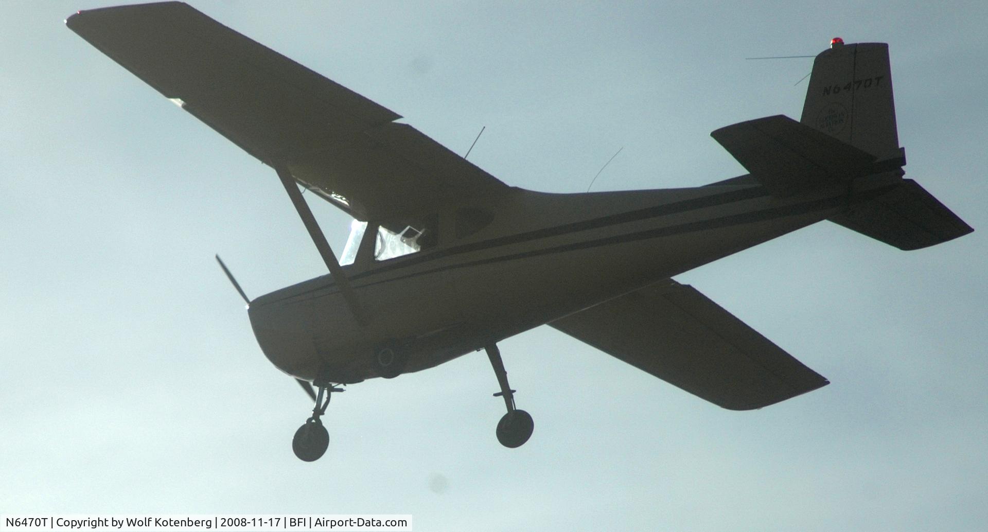 N6470T, 1960 Cessna 150 C/N 17870, final, BOEING field