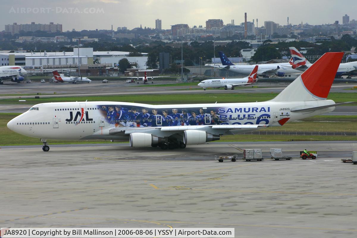 JA8920, 2001 Boeing 747-446 C/N 27648, Samurai Blue 2006