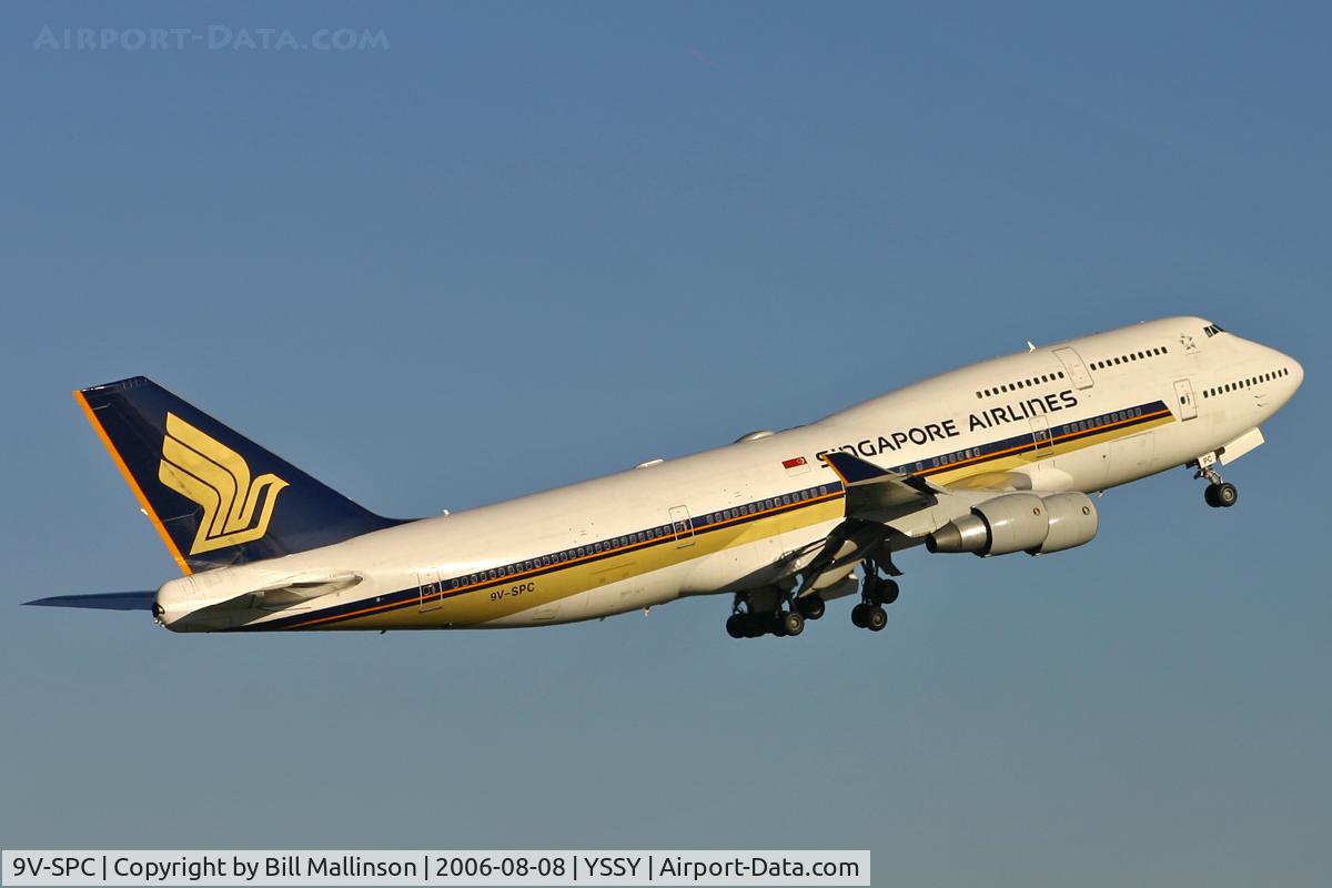 9V-SPC, 1994 Boeing 747-412 C/N 27070, late afternoon departure to SIN