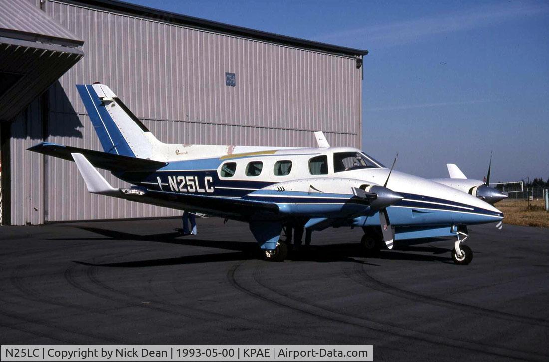 N25LC, 1975 Beechcraft B60 Duke C/N P-340, Seen as N25LC when we owned it this was a dream to fly sad that we sold it this shot was taken during the winglet flight test programme.