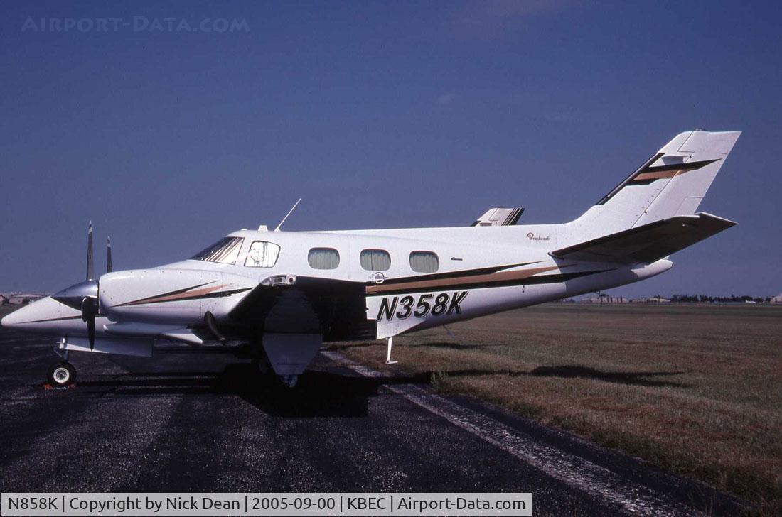 N858K, 1981 Beech B-60 Duke C/N P-574, As N358K prior to being re registered N858K and getting Winglets Strakes and the PT-6 modifications done