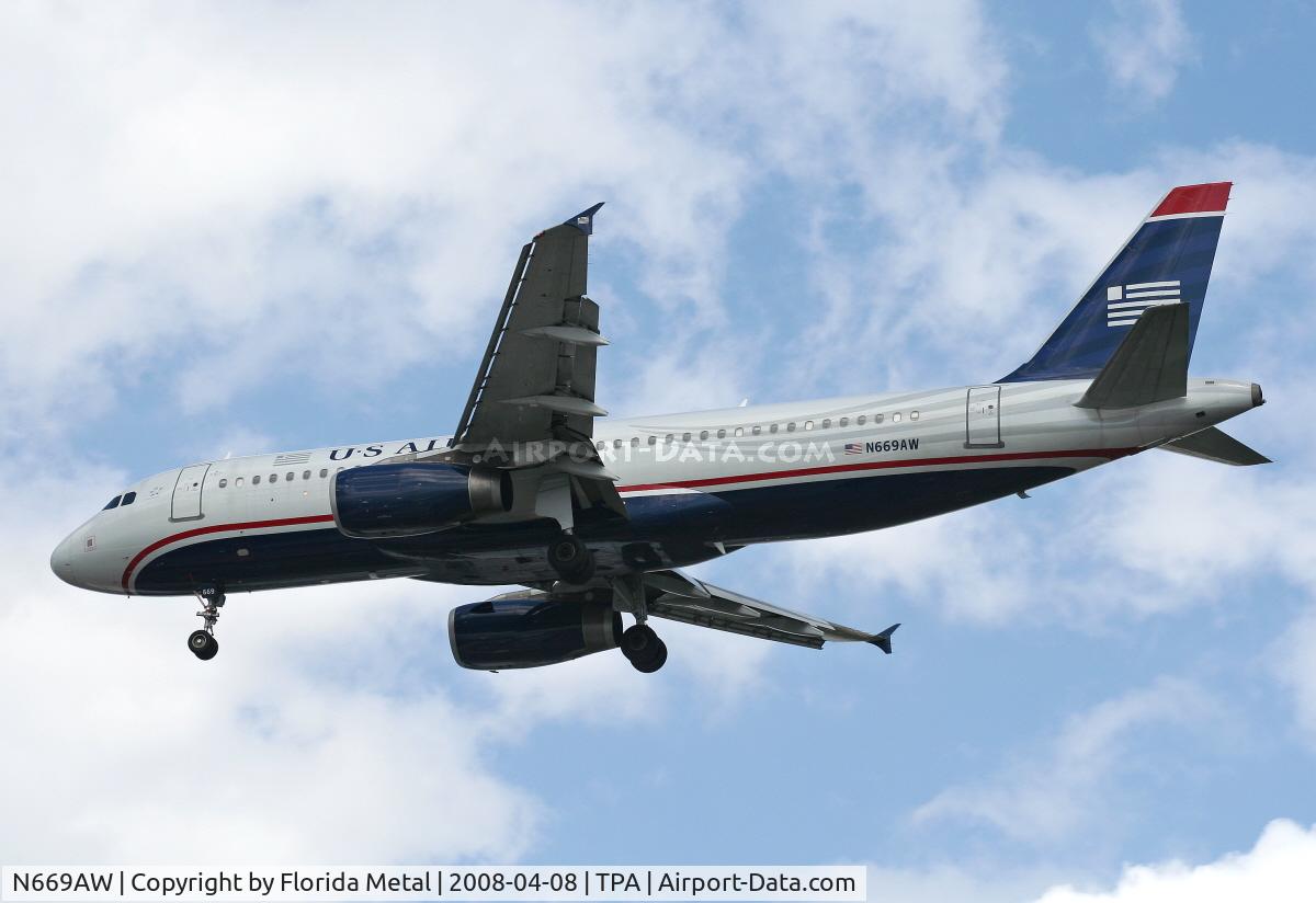 N669AW, 2002 Airbus A320-232 C/N 1792, US Airways A320