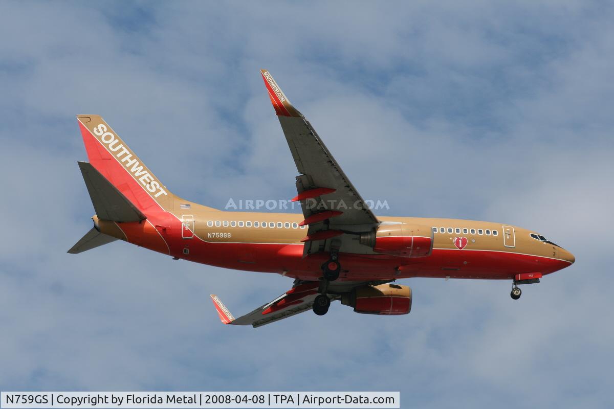 N759GS, 1999 Boeing 737-7H4 C/N 30544, Southwest 737