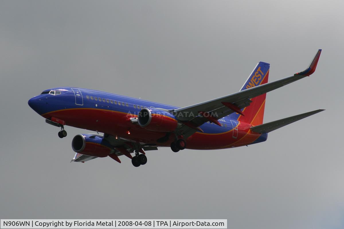 N906WN, 2008 Boeing 737-7H4 C/N 36887, Southwest 737-700
