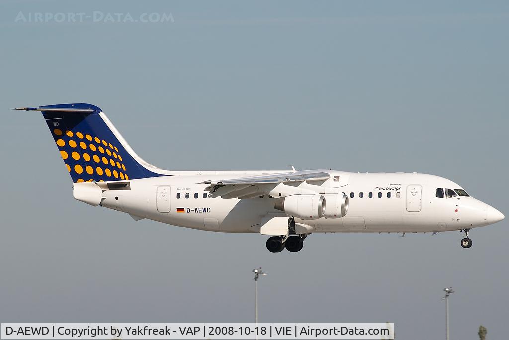 D-AEWD, 1987 British Aerospace BAe.146-200 C/N E2069, Eurowings BAe146 in Lufthansa colors