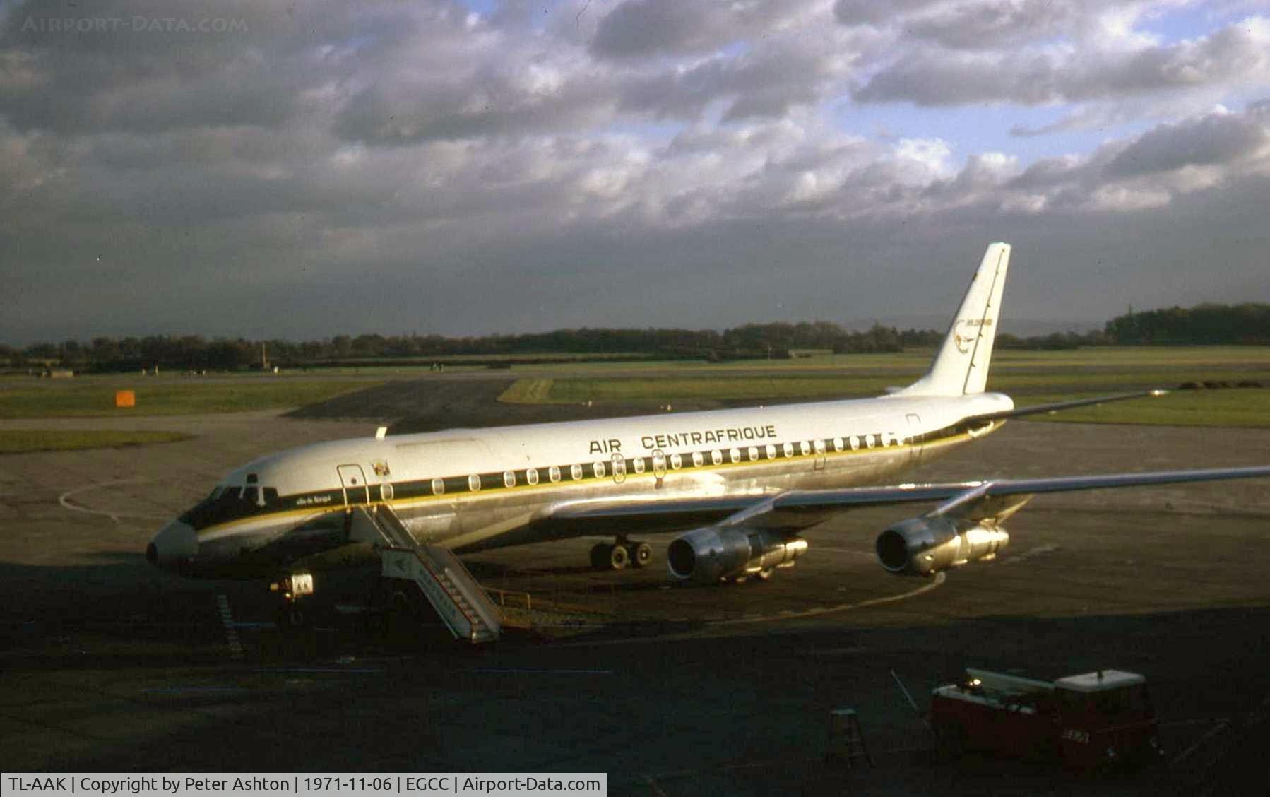 TL-AAK, 1965 Douglas DC-8F-55 C/N 45803, DC-8-55JT (Air Centafrique)
