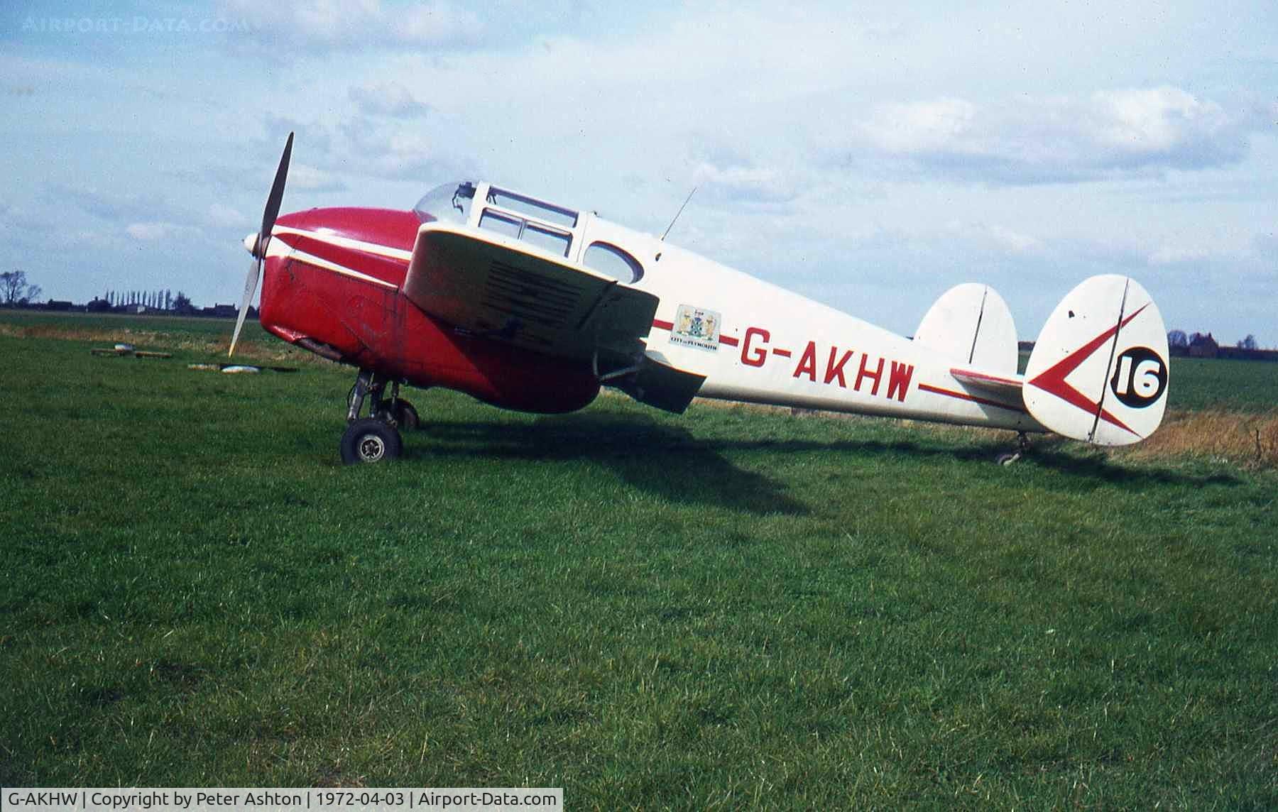G-AKHW, 1947 Miles M65 Gemini 1A C/N 6524, At Crowland/ Postland Airfield, England