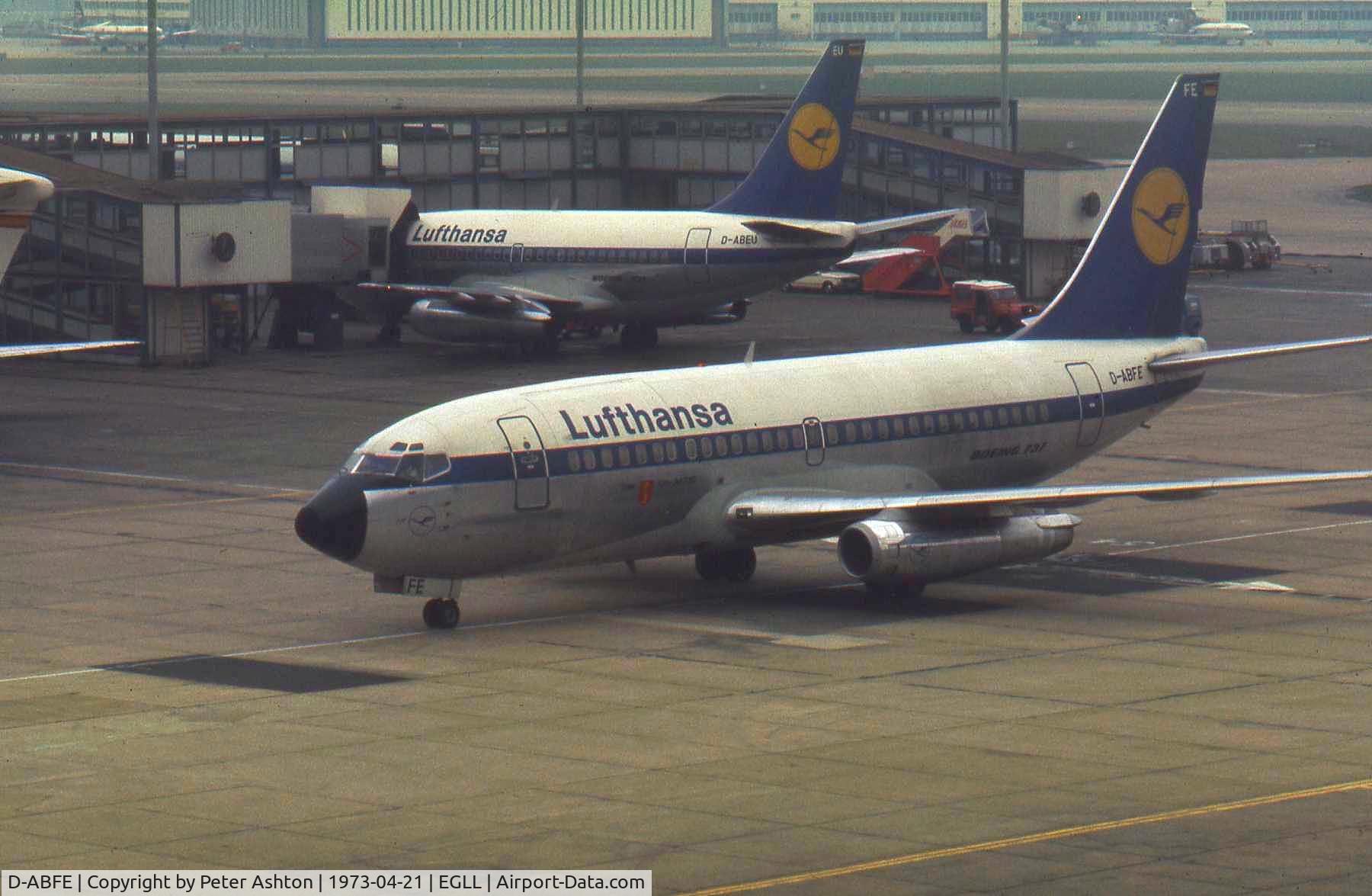 D-ABFE, 1970 Boeing 737-230C C/N 20256, Lufthansa Boeing 737-230C