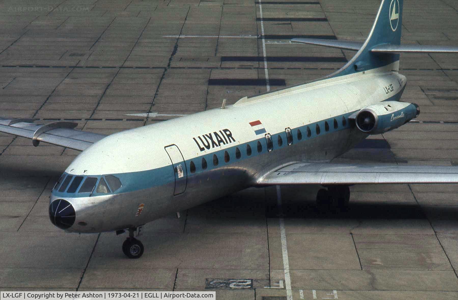 LX-LGF, 1964 Sud Aviation SE-210 Caravelle VI-R C/N 166, Luxair SE210 Caravelle 6R