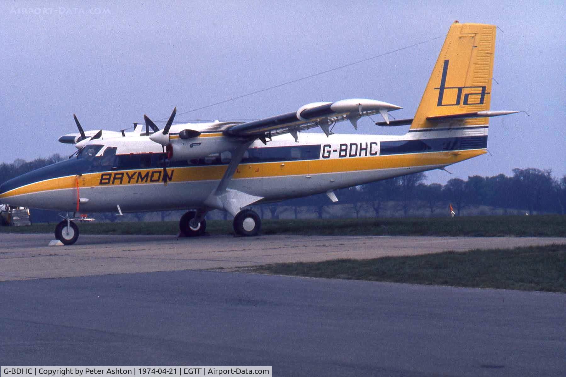 G-BDHC, 1974 De Havilland Canada DHC-6-310 Twin Otter C/N 414, Brymon