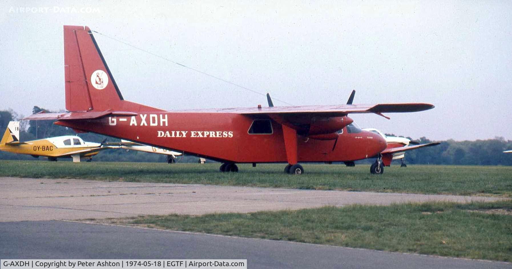 G-AXDH, 1969 Britten-Norman BN-2A Islander C/N 70, Daily Express