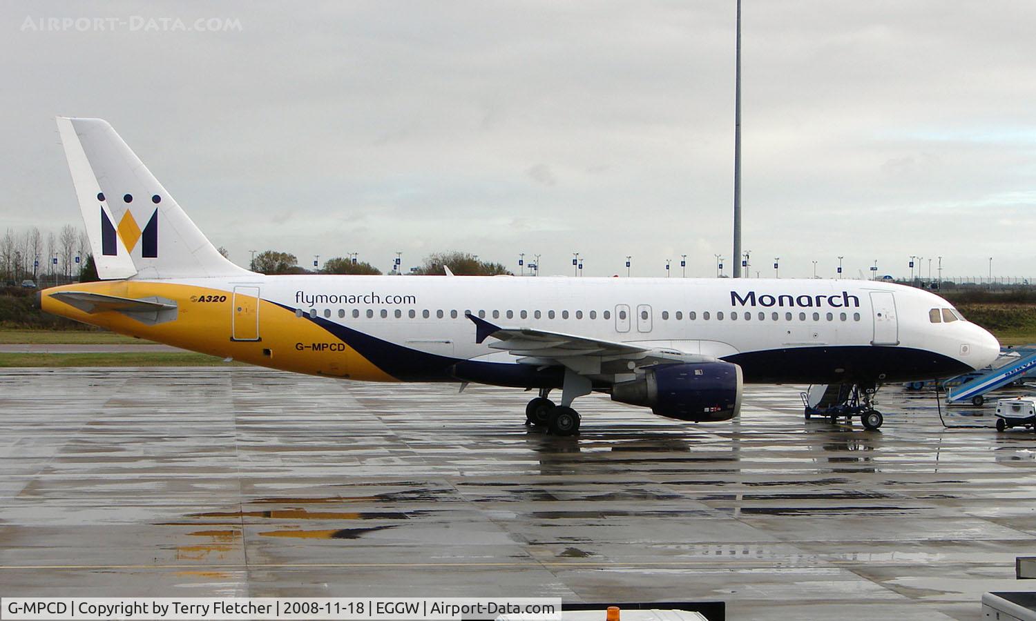 G-MPCD, 1994 Airbus A320-212 C/N 379, Monarch A320 at Luton