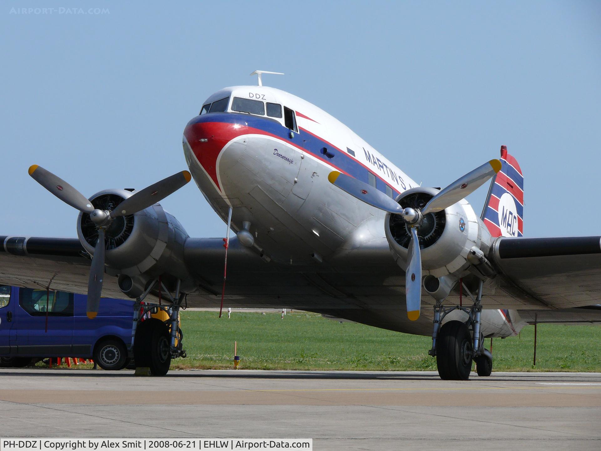PH-DDZ, 1943 Douglas DC-3C-S1C3G (C-47A) C/N 19754, Douglas DC-3C Dakota PH-DDZ painted in Martin's Air Charter colors