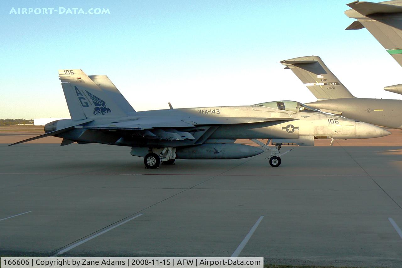 166606, Boeing F/A-18E Super Hornet C/N E102, At Alliance - Fort Worth - F/A-18A VFA-143