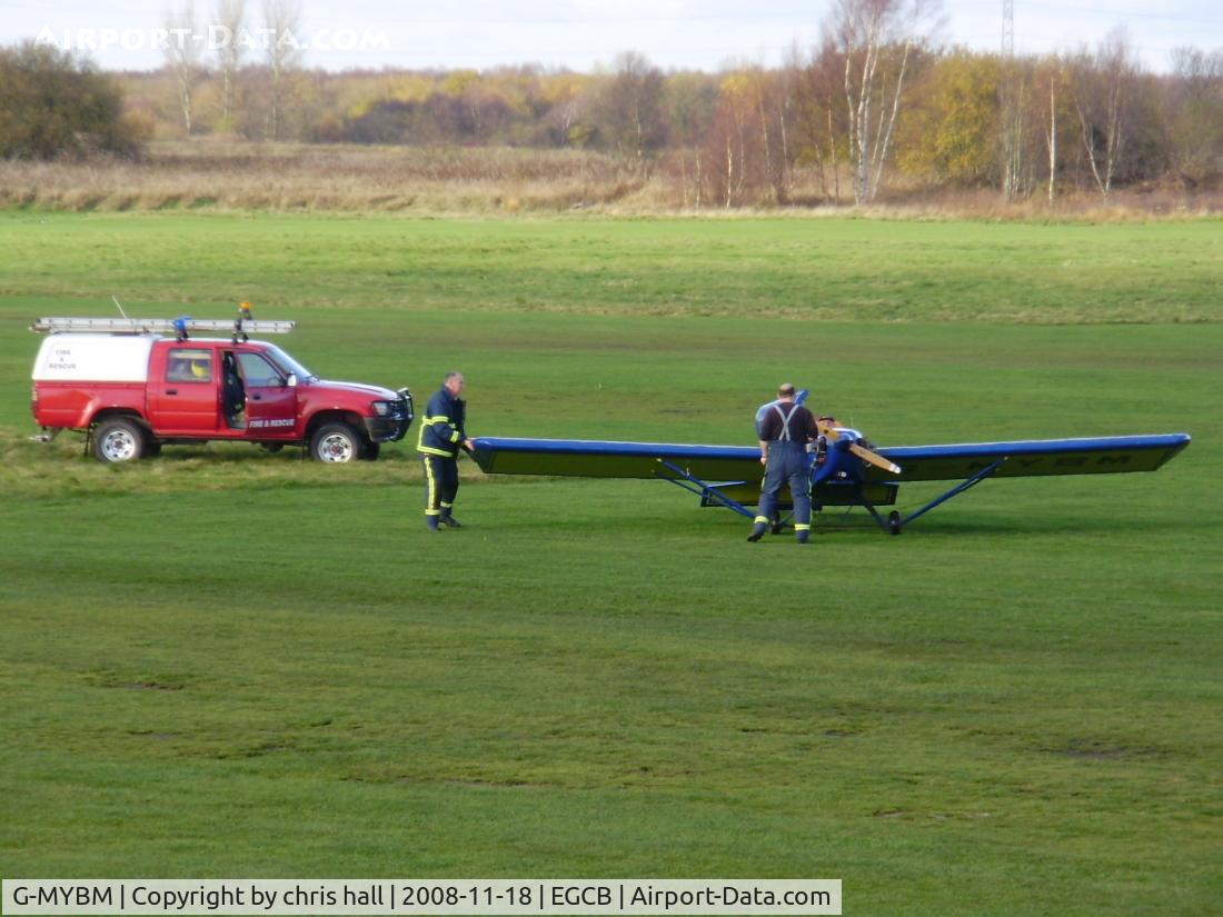 G-MYBM, 1992 Team Mini-Max 91 C/N PFA 186-12212, just after making an emergency landing