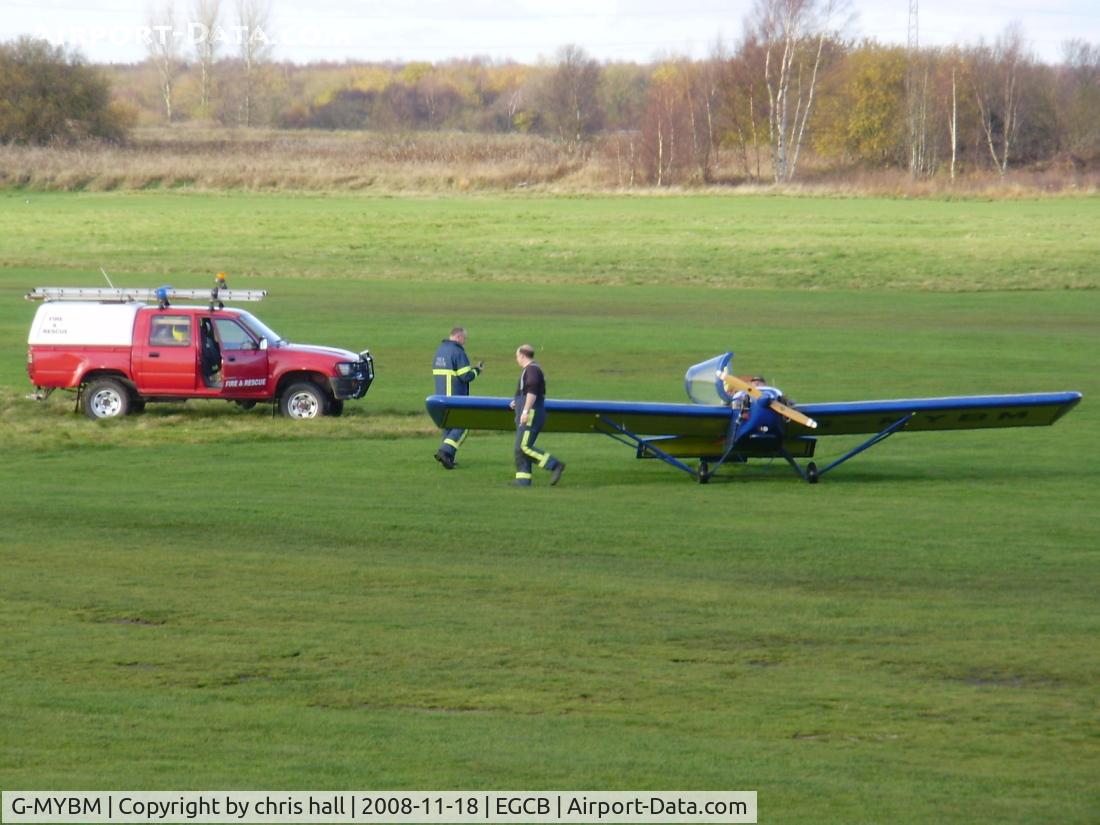 G-MYBM, 1992 Team Mini-Max 91 C/N PFA 186-12212, just after making an emergency landing