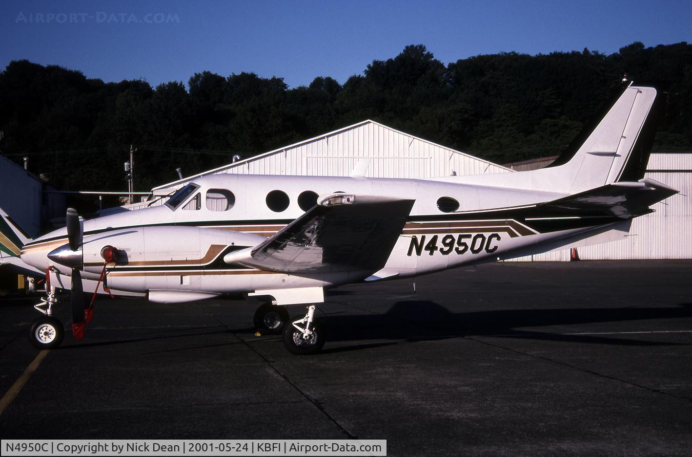 N4950C, 1974 Beech C90 King Air C/N LJ-629, /this is a bad shot of a parked king air