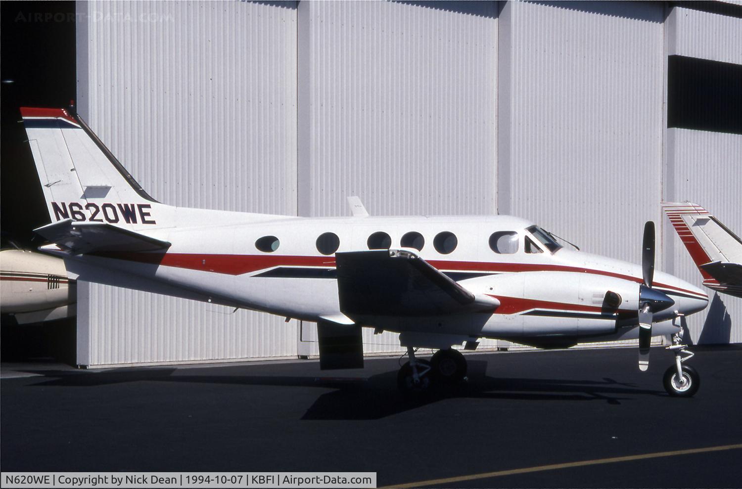N620WE, 1977 Beech C90 King Air C/N LJ-743, This is a King Air in front of a hangar